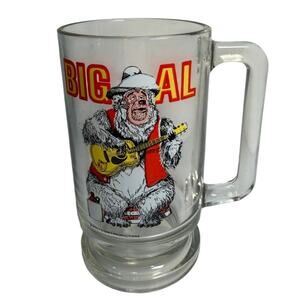 VTG Walt Disney Country Bear Jamboree Big AL Glass Beer Stein 6" Mug Cup Handle